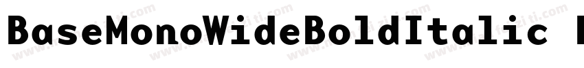 BaseMonoWideBoldItalic Bold Italic字体转换